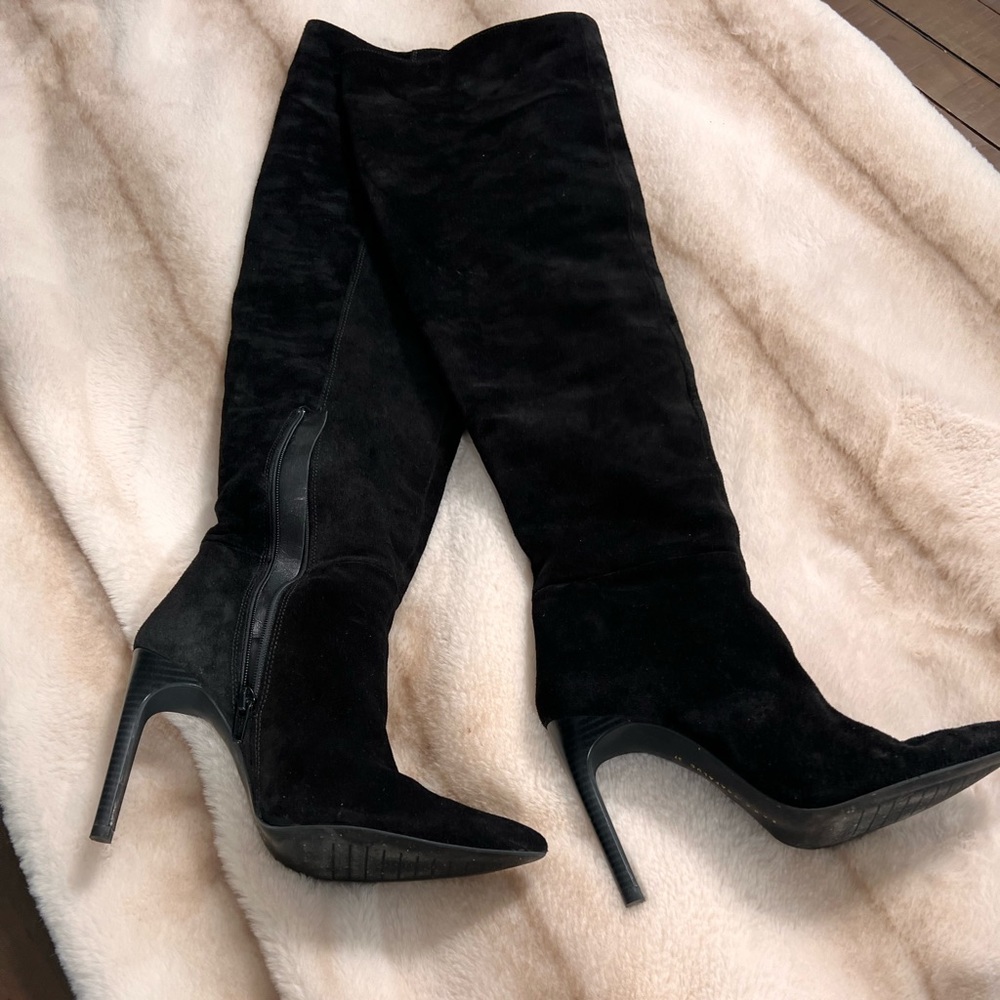 Zara suede thigh high boots